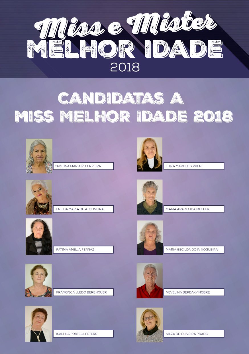 Candidatas Miss e Mister Melhor Idade