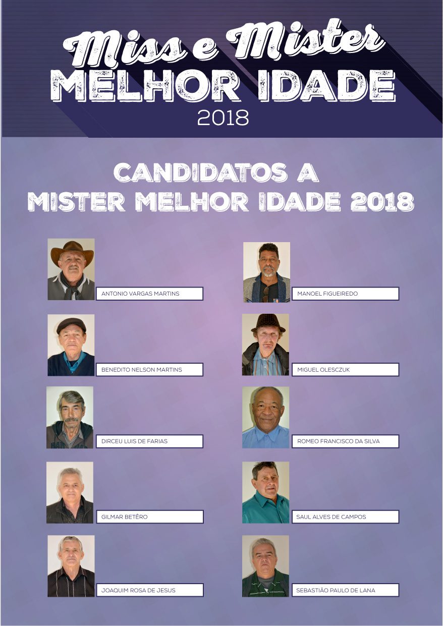 Candidatos Miss e Mister Melhor Idade