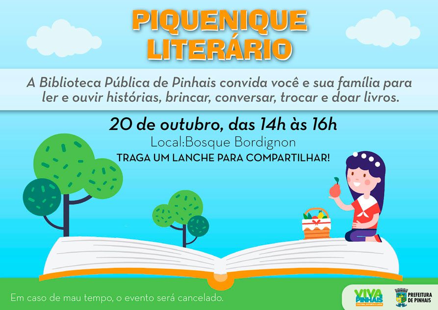 Neste sábado Pinhais realiza Piquenique Literário 1 Piquenique Literário1