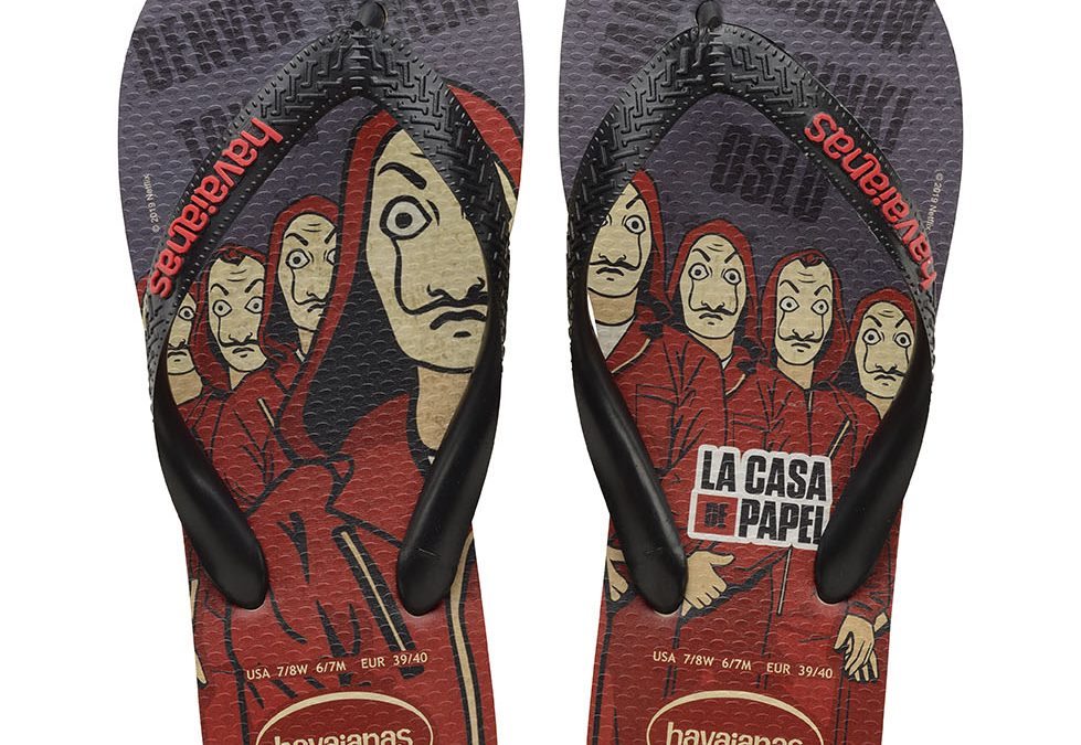 Prepara o pé e a pipoca: Havaianas e Netflix apresentam duas linhas de sandálias inspiradas nas séries mais aguardadas do ano