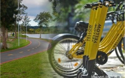 Parque das Águas recebe bicicletas e patinetes elétricos para aluguel