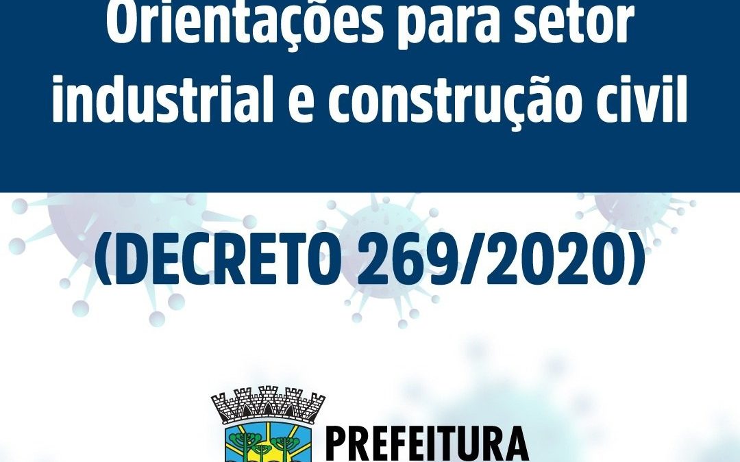 Decreto estabelece medidas para o setor industrial e da construção civil