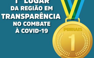 Pinhais ocupa o 1º lugar da RMC em transparência na gestão de recursos relacionados à pandemia
