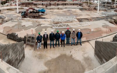 Integrantes da Federação Paranaense de Ciclismo visitam as obras do Complexo Esportivo de Pinhais