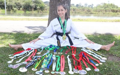 Atleta Julia Lucena conquista o Campeonato Paranaense de Taekwondo