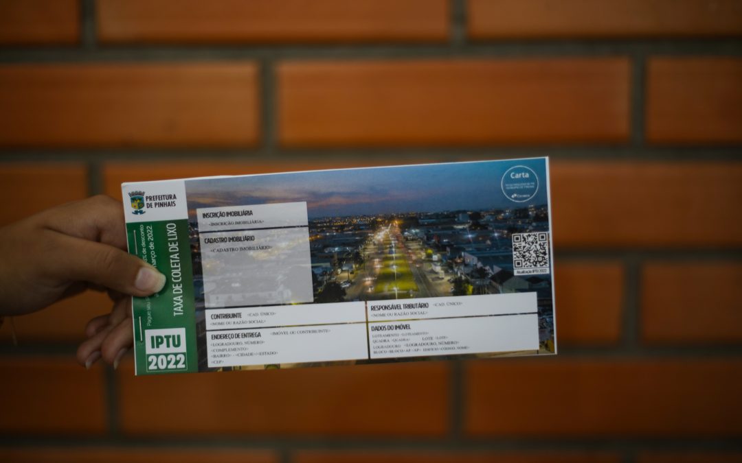 Carnês de IPTU já estão sendo entregues em Pinhais