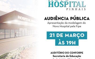 Pinhais realiza audiência pública do novo Hospital na próxima segunda-feira (21)