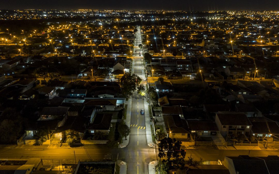 Cobertura da iluminação em LED chega a 40% no município de Pinhais
