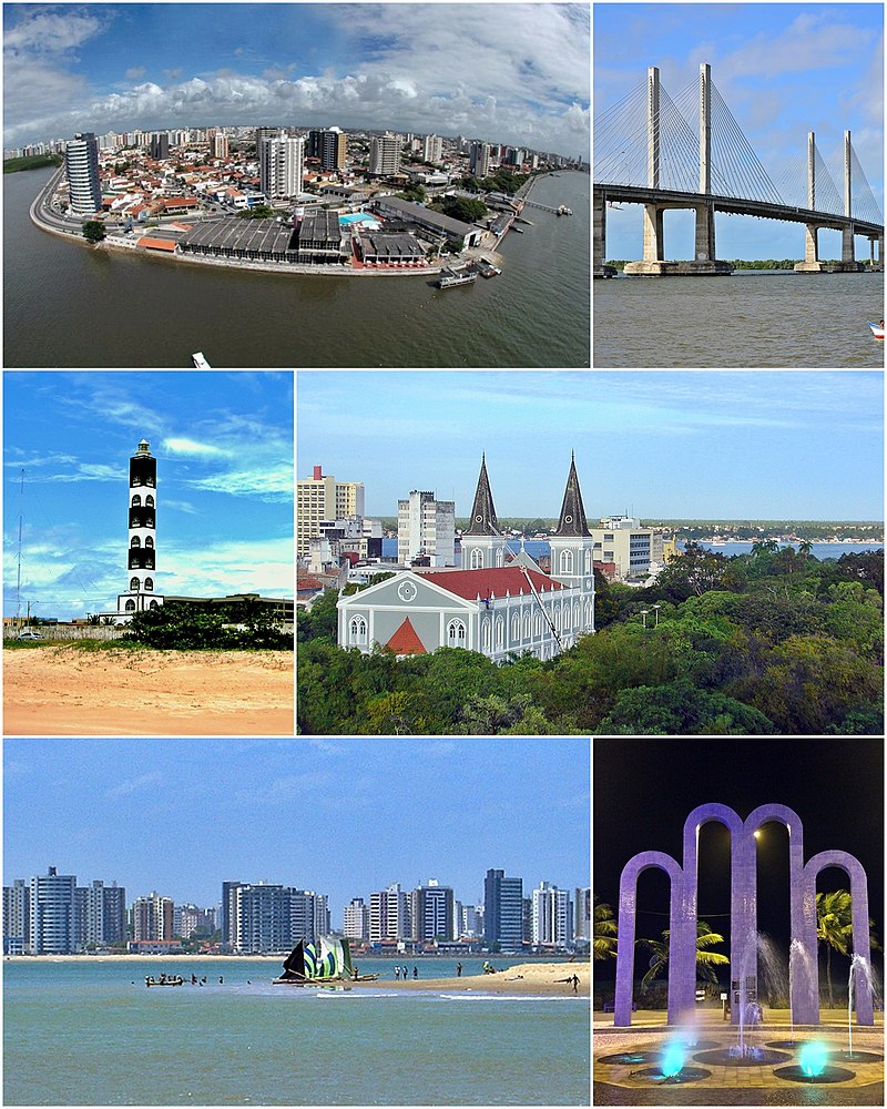 20 Destinos para o Nordeste saindo de Curitiba: Previsões de Valores e Principais Pontos Turísticos 7 Do topo, em sentido horário: vista aérea da Avenida Beira Mar; Ponte Aracaju-Barra dos Coqueiros; Parque Teófilo Dantas e a Catedral Arquidiocesana Nossa Senhora da Conceição; vista panorâmica da cidade e Arcos da Orla de Atalaia.