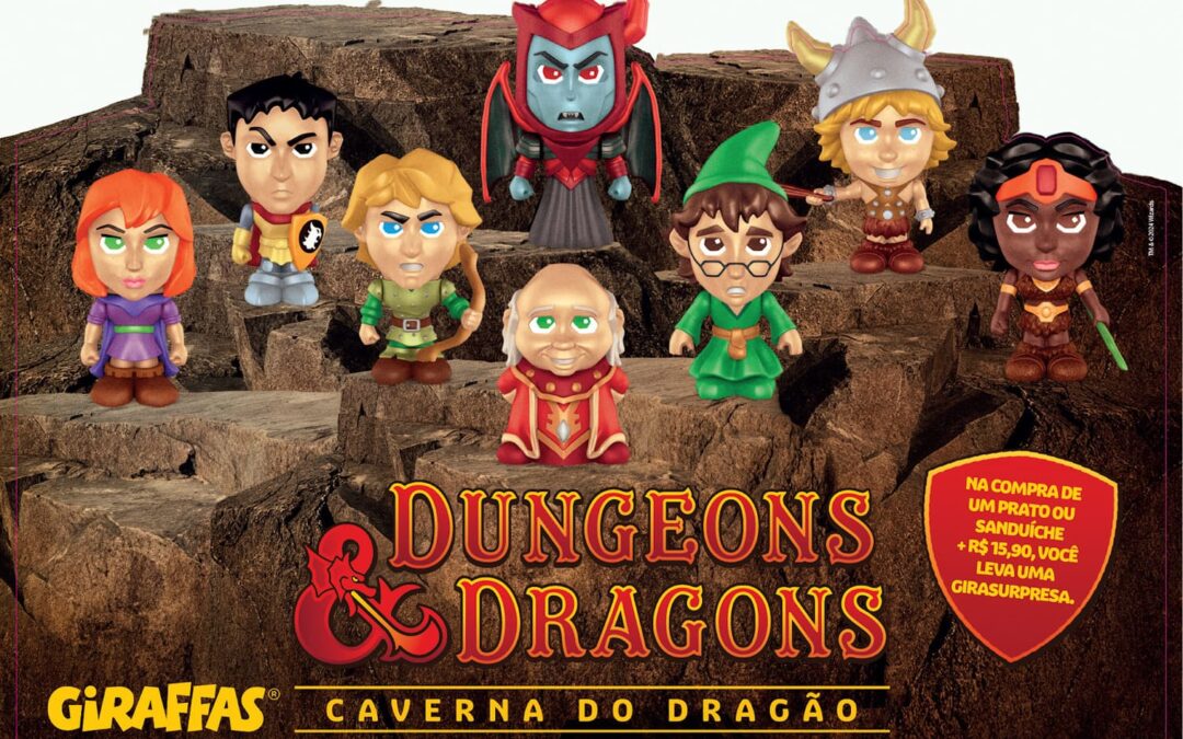 Giraffas lança coleção exclusiva de brindes inspirados em Caverna do Dragão
