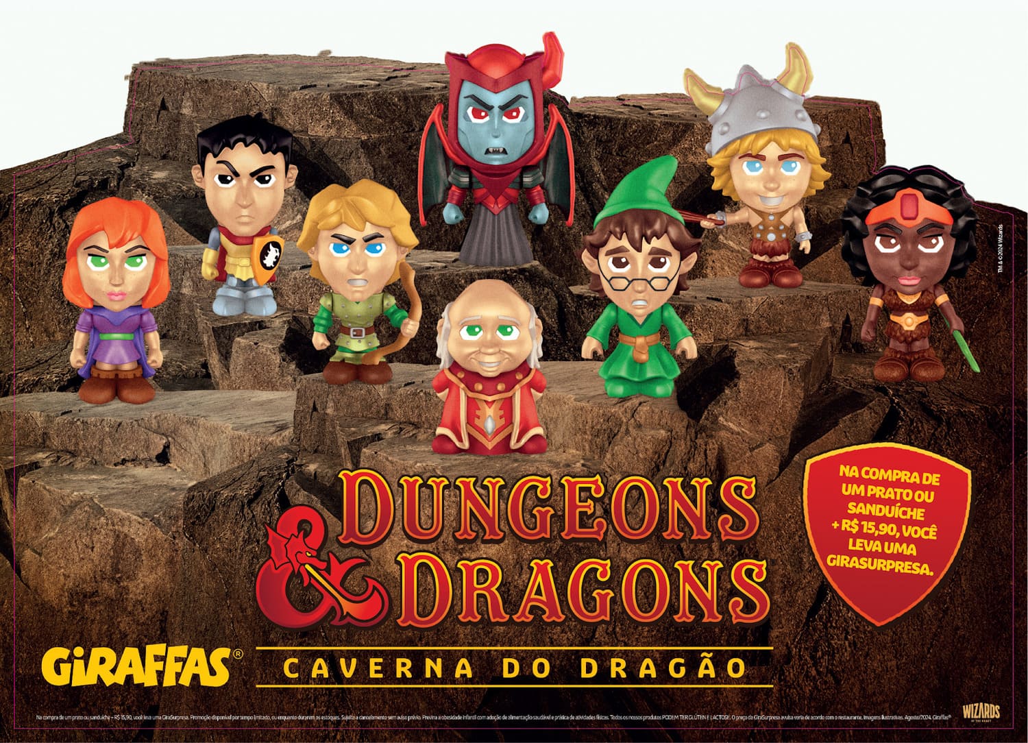 Giraffas lança brindes exclusivos com os personagens de Caverna do Dragão