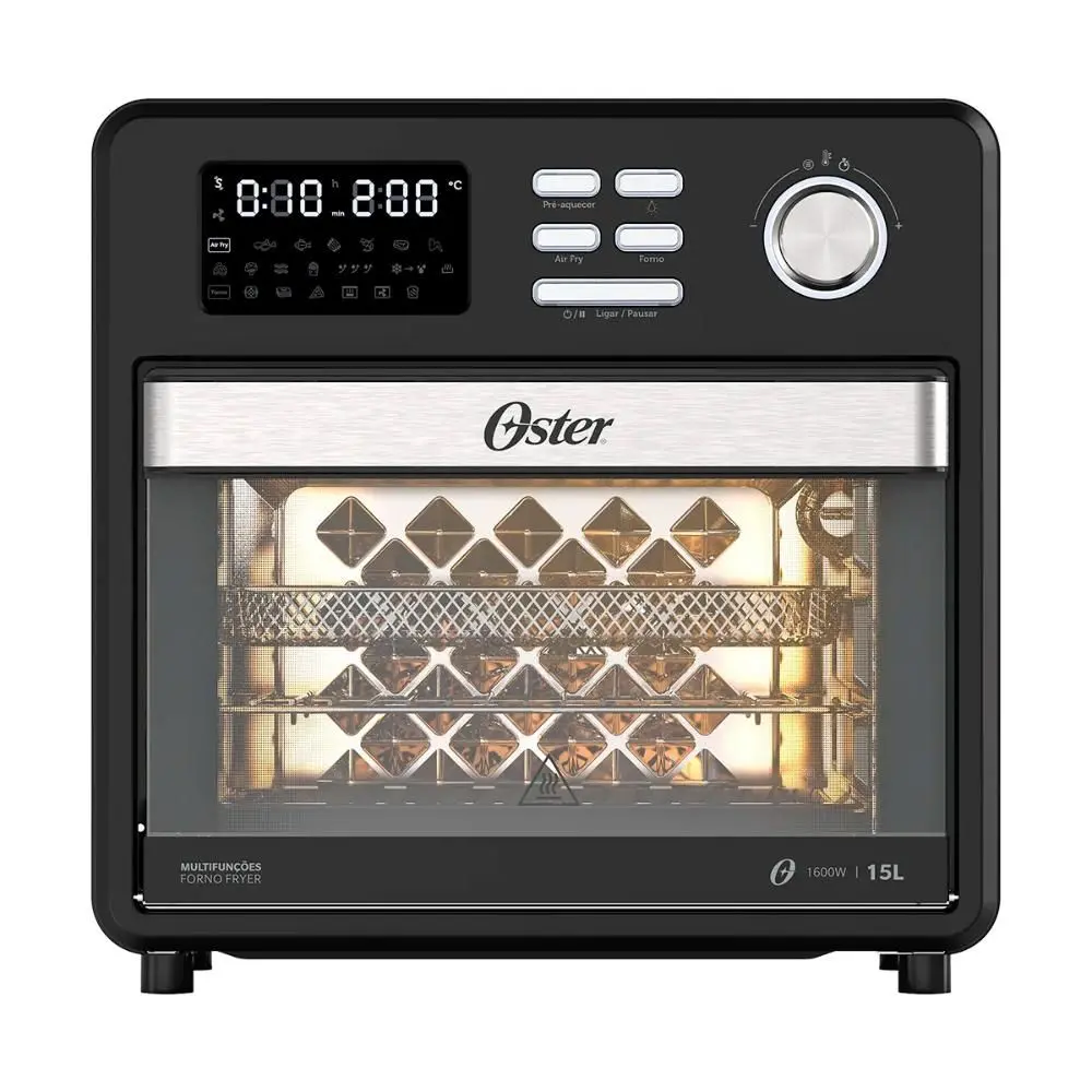 As Melhores Air Fryer Forno Oven de 2024: Guia de Compra 7 Forno e Fryer 15L Multifuncoes Compact 10 em 1 OFOR160 Oster