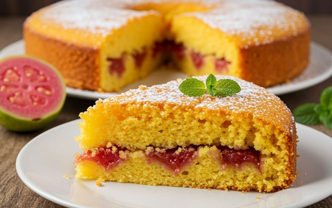 Bolo de fubá com goiabada: Simples e delicioso
