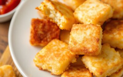 Dadinhos de tapioca crocantes com diversas opções de acompanhamento