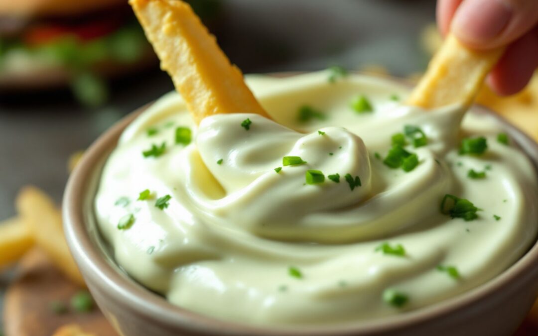 Maionese de alho caseira com leite: Molho verde cremoso