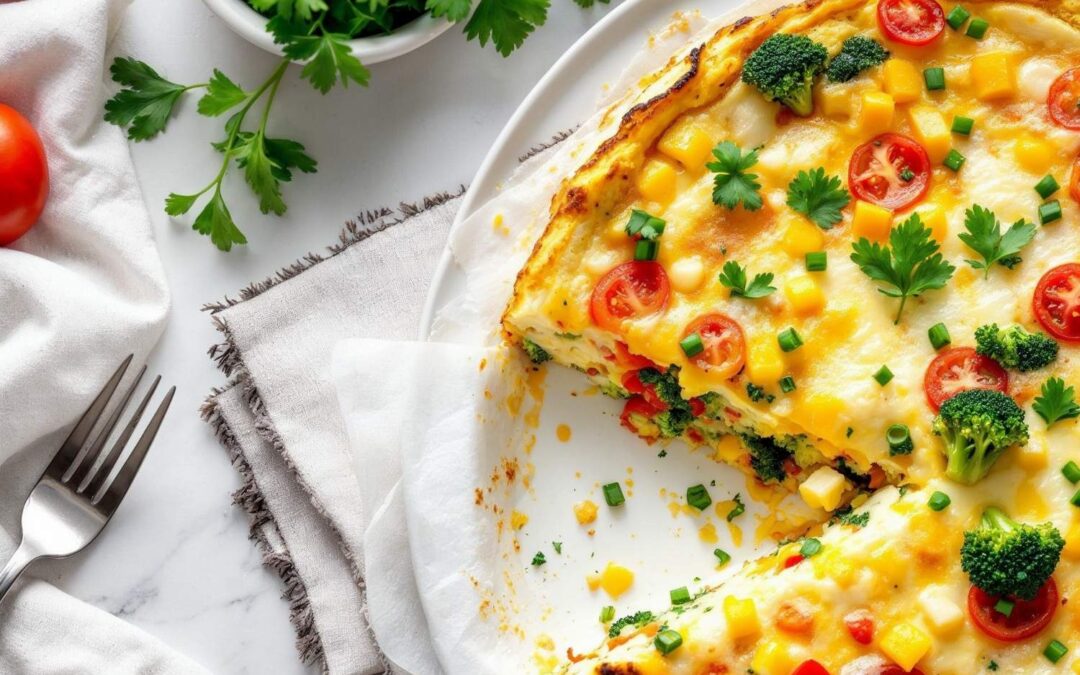 Omelete de forno com legumes: Receita prática e nutritiva