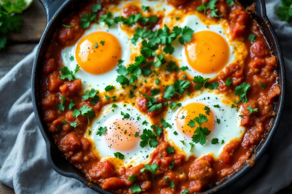 2. Shakshuka Simplificada: Ovos no Molho Picante