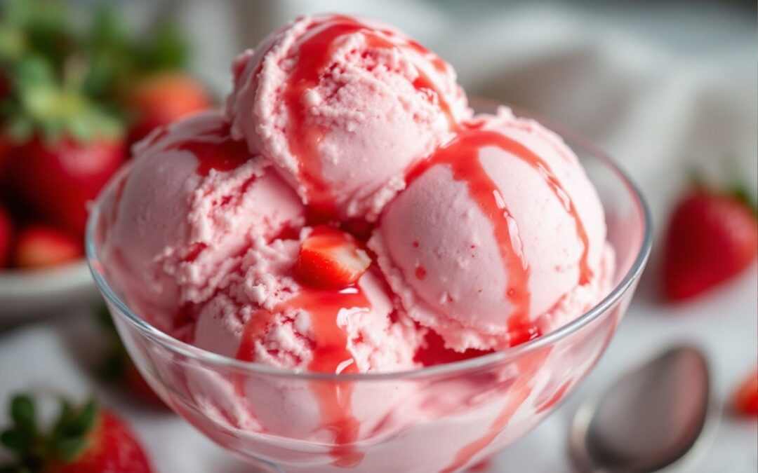 Sorvete Caseiro Cremoso de Morango 3 Ingredientes: Receita Fácil
