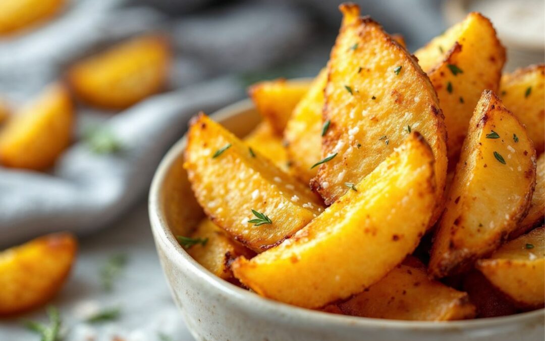 Batata Rústica na Air Fryer: O Segredo Para Deixá-la Super Crocante Por Fora e Macia Por Dentro!