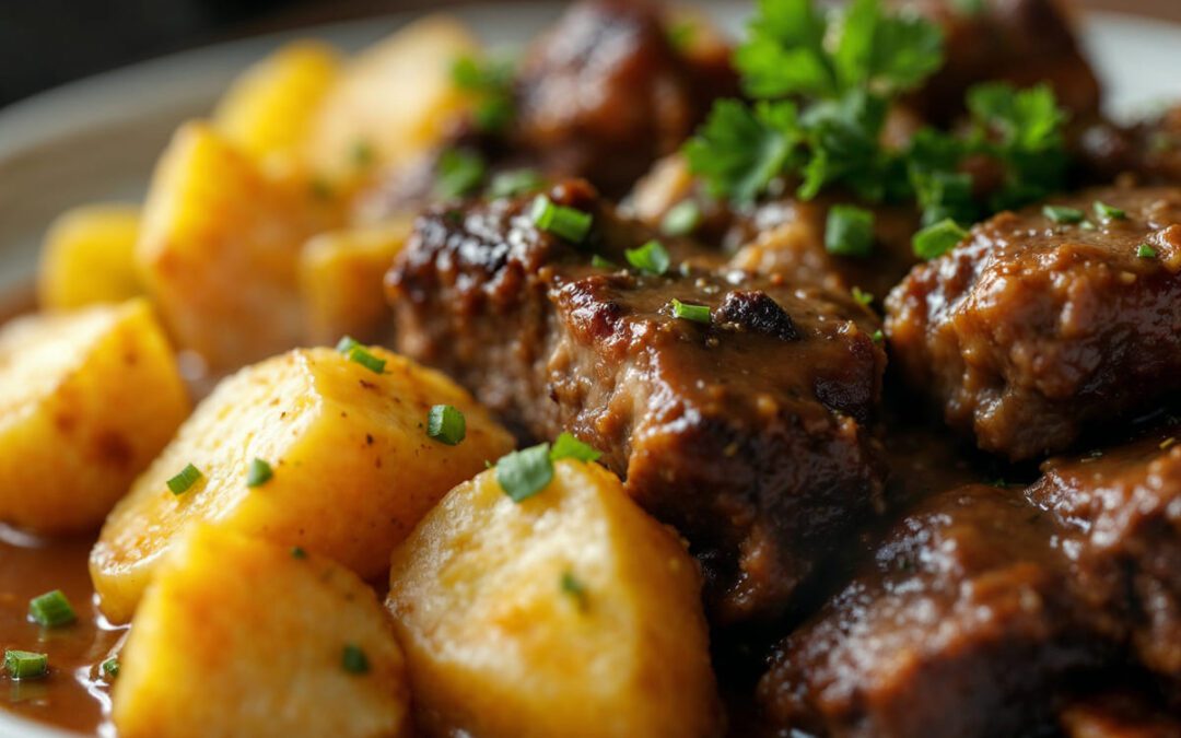 Receita Infalível: Costela Bovina Macia na Pressão com Batatas Douradas!