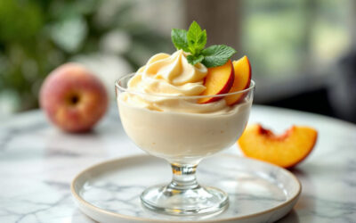 Mousse de pêssego fácil e cremosa: A sobremesa refrescante que todos amam!