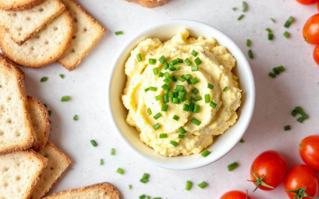 Patê de ovo cozido com requeijão cremoso: praticidade e sabor para seu lanche