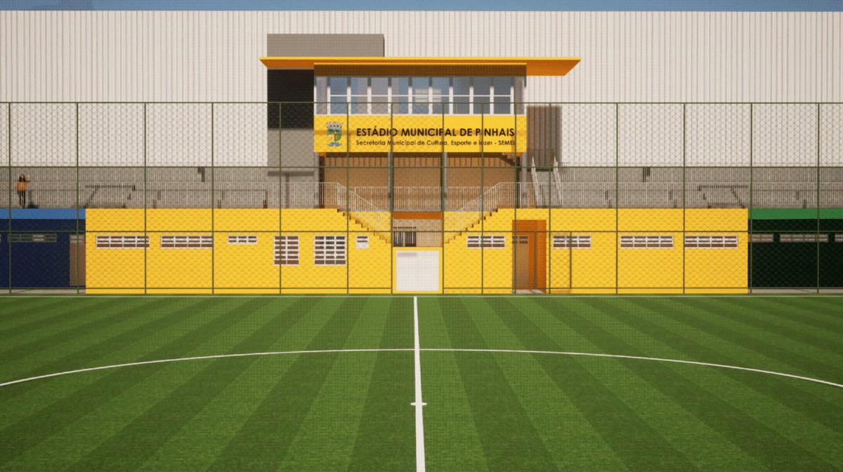Prefeitura inicia construção do Estádio Municipal de Pinhais para fomentar o esporte na cidade 1 projeto estadio municipal de pinhais arte pmp 1