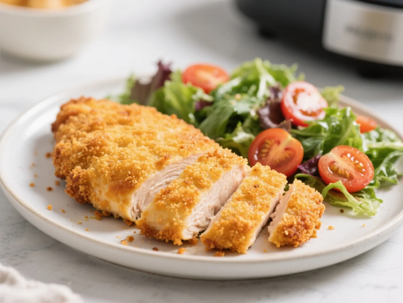 Frango empanado crocante e saudável a receita perfeita na air fryer!