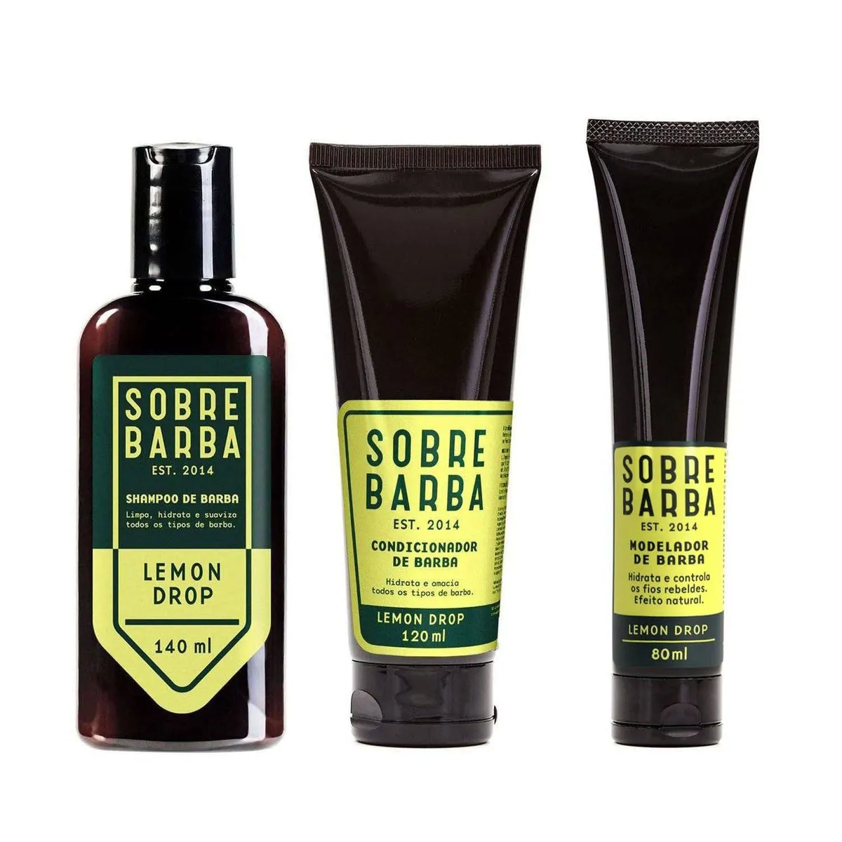 Barba de Respeito: O Guia Completo do Kit Sobrebarba para uma Barba Perfeita! 1 Kit Trio Vol. 2 Lemon Drop
