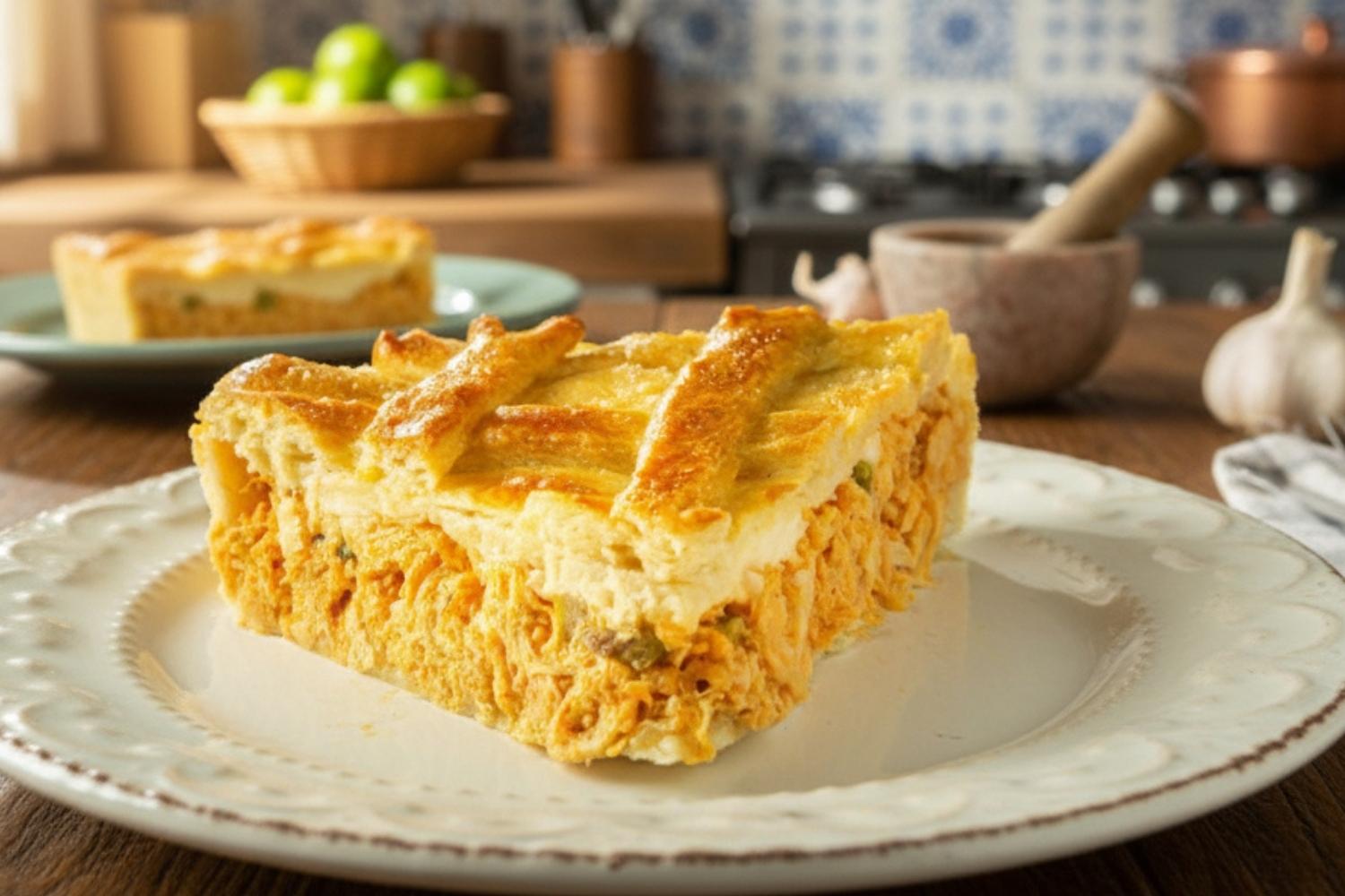 Empadão de Frango Cremoso A Receita com Massa que Derrete na Boca!